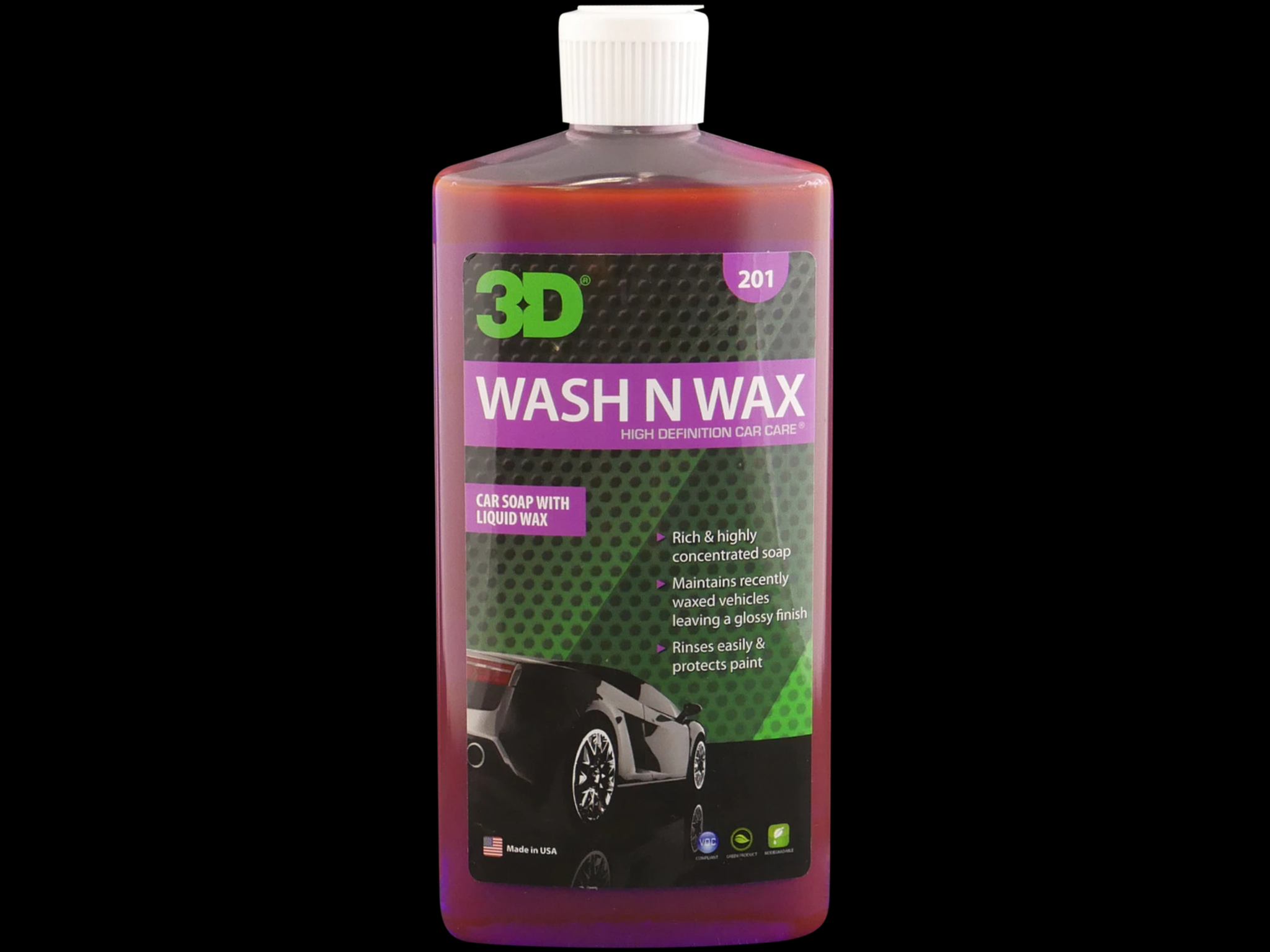  3D Wash N Wax Car Wash Soap - pH Balanced, Easy Rinse